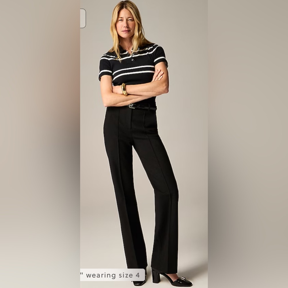 J.Crew NWT Natalia pant in four-season stretch in black